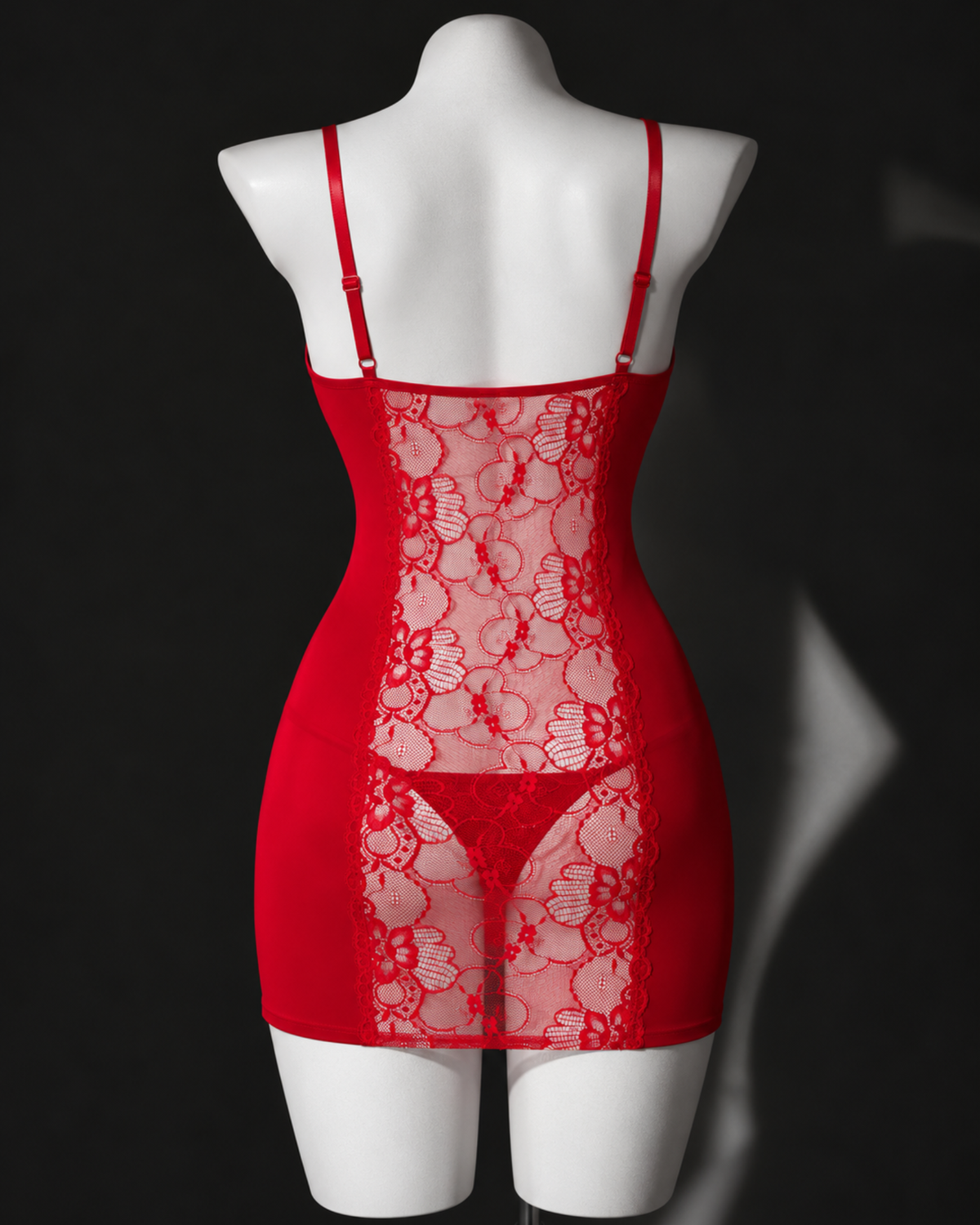 Heartina Chemise & Thong Vermelho - OBSESSIVE