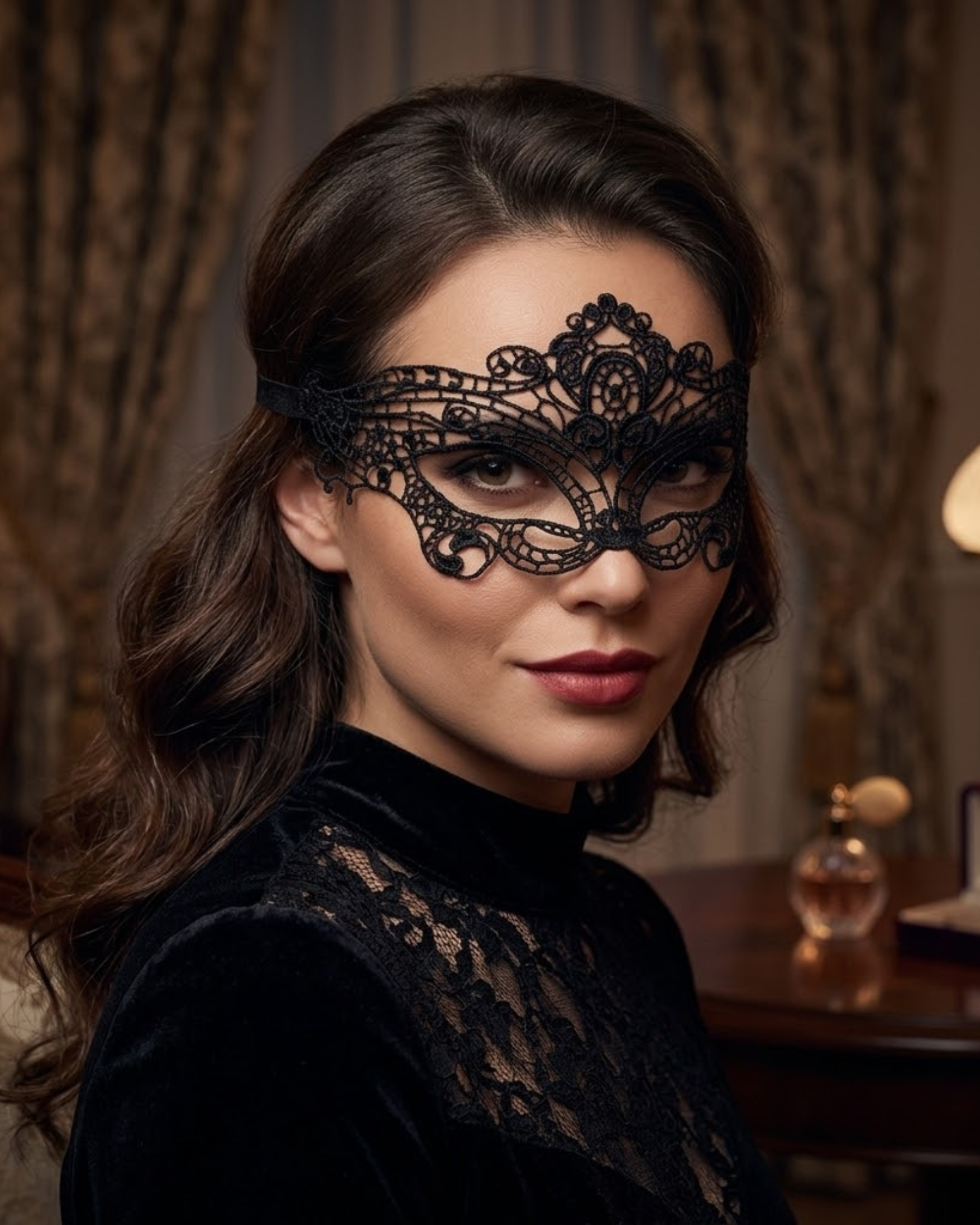 Máscara Preta Coquette - Chic Desire